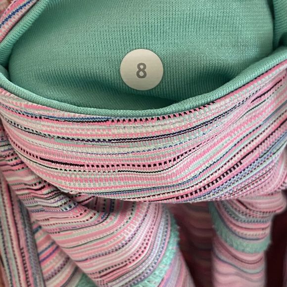 Lululemon leggings Size 8 Wunder Under Pant III Luxtreme Colorful Light Stripes - Picture 4 of 6